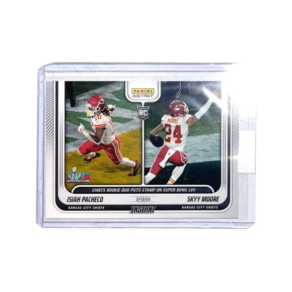 2022 Panini Instant Isiah Pacheco/Skyy Moore SUPER BOWL LVII KC #275 RC 1/1084 - Picture 9 of 13